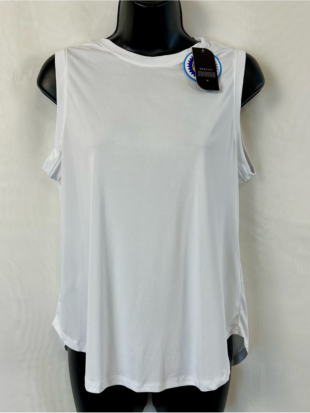 New Satiny Women’s Sleeveless White Summer Tank / Medium